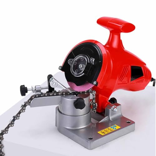 Elektrisk Motorsågslip, 220W 7500 RPM Höghastighetskedjeslip Med 2 Slipskivor, Slipvinkel 0-35°, Slipskivsbredd 100 Mm Tjocklek 3,2 Mm För Kedjeslipning På 12–20