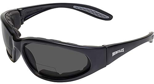 Global Vision Eyewear Hercules Bifocal 2.5 Magnification Anti-Fog Safety Glasses with EVA Foam, Smoke Lens