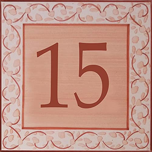 Numero civico in terracotta dipinto a mano, scegli il tuo numero!