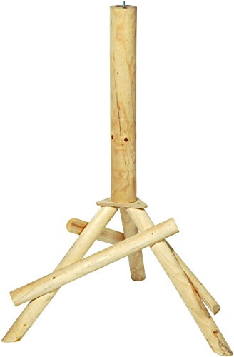 dobar® 95000e Fågelhusstativ - Massivt Trä Stativ för Fågelmatningshus - Trebensstativ för Fågelvillor - Stativmontering för Vilda Fågelhus - Stativ Byggsats - 65 x 60 x 100 cm - Natur