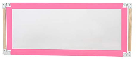 Baby Guardrail Bettgitter für Kleinkinder, extra hoch, volle Größe, 6 Gänge, höhenverstellbar, starke Last, Pink