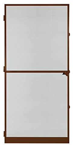 Alu Fliegengitter - Tür Balkontür Insektenschutz Mückenschutz Insektenschutztür 95x210 cm braun