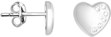 SOFIA MILANI - Damen Ohrringe 925 Silber - mit Zirkonia Steinen - Herzen Ohrstecker