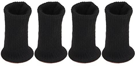 4st Möbler Benstrumpor Överdrag Stol Benstrumpor Bomull Mute Halkfri Stol Ben Golvskydd (Svart 12oz rostfritt stål tumlare med halm)