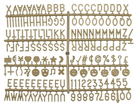 sourcing map 2Stk Filz Buchstabe Brett Ziffern Zeichen 3/4 Bronze Alphabet Nachricht Brett Veränderbar für Café Hochzeit Geburtstag