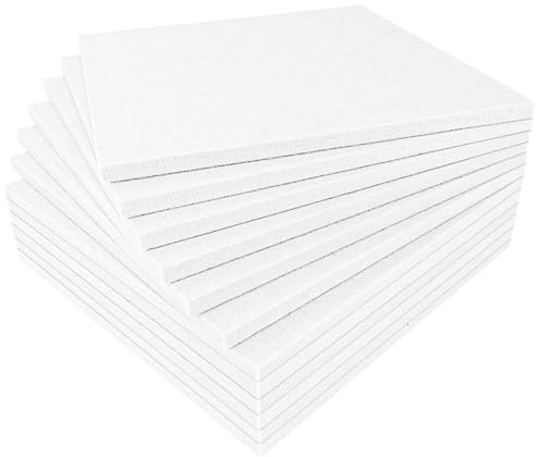 BXI Verdickte, schallabsorbierende Paneele, 12 Stück, 30 x 30 x 1,2 cm, dichte Akustikpaneele, Echo-Rauschunterdrückung, Tackable Studio-Platten für Wand und Decke, Akustikbehandlung (Weiß)