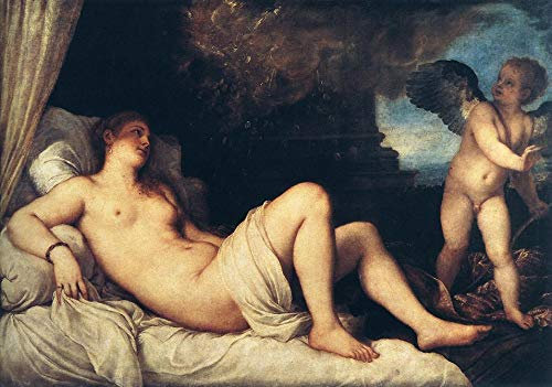 Toperfect 3 Gemälde Danae 1544 Akt Tiziano Akt Ölkunst auf Leinwand, Berühmte Kunstwerke 02, €50-2000 Handgemalt von Lehrern der Kunstakademien