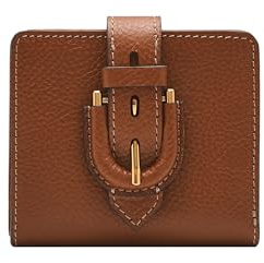 Fossil Harwell LiteHide™ Damen Geldbörse Leder Small Tab Bifold Wallet Mittelbraun (Modell: SL10029200), S, M, Braun, Einheitsgröße