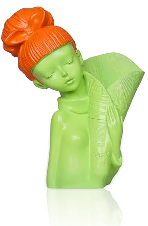 Divit Shilp Kunstharz-Skulptur, niedlicher modischer Schreibtisch-Organizer, Stifte-, Make-up-Pinselhalter, einzigartiges Tischdekor-Zubehör für Zuhause/Schule und Büro. (Doll)