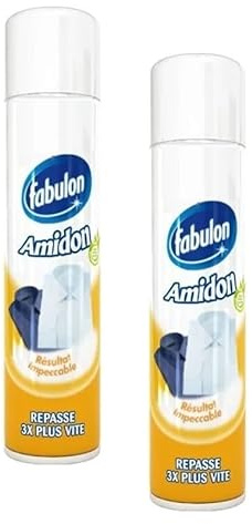 Amidon Spray 4 en 1 - Ayuda de planchado en aerosol Pressing Express fabulon (2 x 400 ml)
