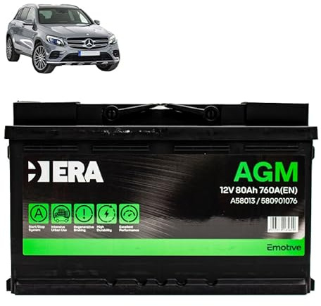 Batteria 80Ah A.G.M. per Mercedes GLC 200d 220d 250d gasolio 2015-2022