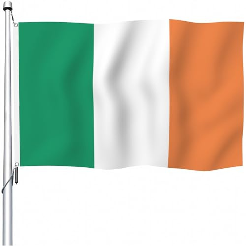 Aoihrraan Irlanda Bandiera Irlandese 80x120cm A Doppia Faccia Colori Vivaci Irlanda Repubblica Bandiere Per Esterni Celebrazioni Portico Decor Bandiere Nazionali Con 2 Robusti Occhielli