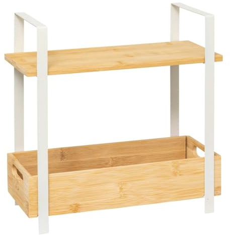 5 five simply smart 5five - étagère ordera 2 Niveaux avec bac de Rangement en Bambou