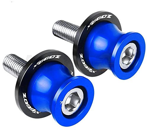 YULEGUDI Schwingenschutz Montageständer Für Y&amaha XT660Z XT660 Z XT 660Z 2008-2021 2020 2019 Motorrad Ständer Schraube XT 660 Z 6MM CNC Schwinge Slider Spulen Zubehör(Blue)
