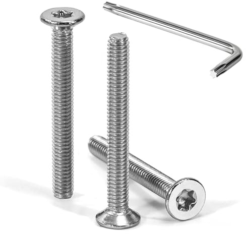 Tunejoy 30 Stück Senkkopfschrauben Torx M4 x 35 mm Senkschrauben Edelstahl A2 V2A Maschinenschrauben Senkkopf Innensechskant Vollgewinde mit T20 Inbusschlüssel