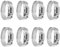 8PCS Hose Clips Assorted, Hose Clamps, Hose Clip, Tube clamp, for Flexible Exhaust Hose Pipe Washing Machine Garden Connections(Silver)
