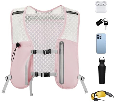Wassersack für Laufen - Verstellbarer Rucksack mit Wasserblase | Leichte Hydratation Blase Brusttasche Ausrüstung Mit Handytasche für Männer Wandern Radfahren Rennen