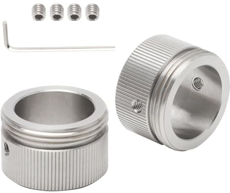 2pcs Heizkörperthermostat Adapte mit Sechskantschlüssel, M30x1.5 Heizkörperventil Adapter Aus 304 Edelstahl, Innendurchmesser 22 mm Thermostat Adapter Kompatibel mit Ra, Rav, Ravl Heizkörperventilen