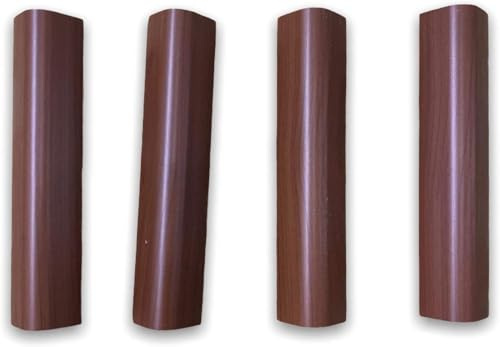 Kit 4 Finali Angolari per Zoccolo Cucina | Vari Colori e Altezze H10, H12, H15 | Accessori per Mobili Moderni (Ciliegio, H12)