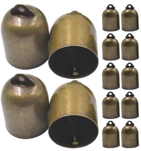 Ipetboom 20 Campanellini in Ottone Vintage da Appendere per Decorazioni Natalizie Ciondoli Campanellino Artigianali per Campanelli Eolici e Pendenti Fai da Te Suono Risonante e Finitura