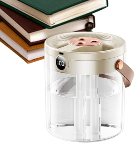 Humidificadores para dormitorio, pantalla digital de 3 boquillas de alta niebla, diseño ultrasónico de purificador de aire, silencioso, dormitorio, hogar, baño, sala de estar, guardería, oficina