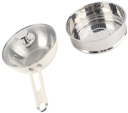 Eujgoov Cacerola de Acero Inoxidable con Cesta Vaporera, Revestimiento Antiadherente, Resistente Al Calor, Perfecta para Cocinar Pasta y Fideos