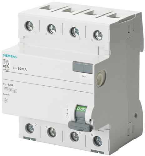 Siemens SENTRON FI-Schutzschalter, 4-polig, 80A, 30 mA Typ AC SENTRON EAC, UKCA, VDE, CE