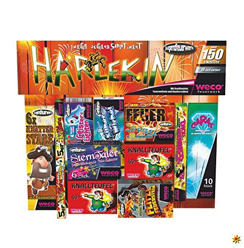 Enter-Deal - 150 Teile - KINDERFEUERWERK - Feuerwerksset - Feuerwerk - Kind - Ohne Batterien - Outdoor - Keine Montage erforderlich