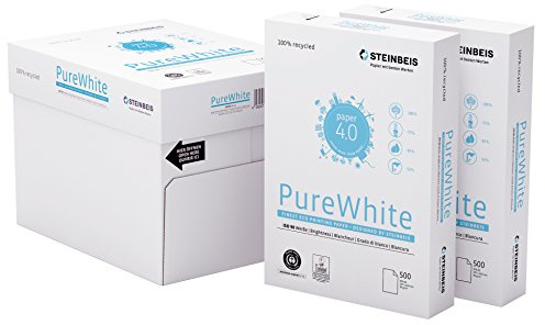Steinbeis PureWhite DIN A3-5 x 500 Blatt - weiß - Multifunktionspapier - 80 g/m², C1601555080B, weiß
