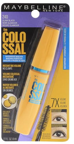 Maybelline The Colossal Volum Express Waterproof Mascara - # 240 Glam Black For Women 0.27 oz Mascara