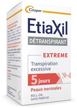 ETIAXIL - Déodorant Détranspirant - Traitement Transpiration Excessive - Aisselles - EXTREME Peaux Normales - Efficacité 5 jours -15 ml