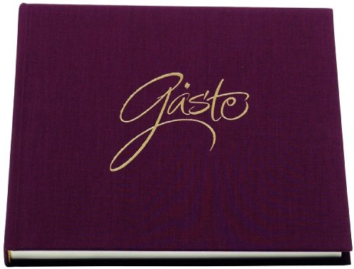 Rössler Papier Forever 18781002724 - Libro degli ospiti, 192 pagine, dimensioni: 21 x 21 cm, colore: Melanzana/Rosso