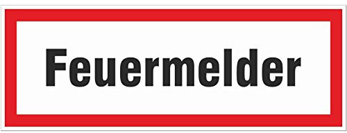 1 x Feuermelder Schild Brandschutz Hinweisschild Brandschutz Feuerwehr 220 x 80 mm