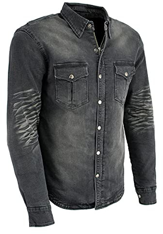 Milwaukee Performance Men's Denim Biker Shirt With Aramid (Black, XX-Large), 0 Pack