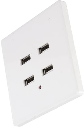 Prise électrique Murale à 4 Ports USB Prise de Chargeur DC5V pour la Maison et Le Bureau (110~250V)