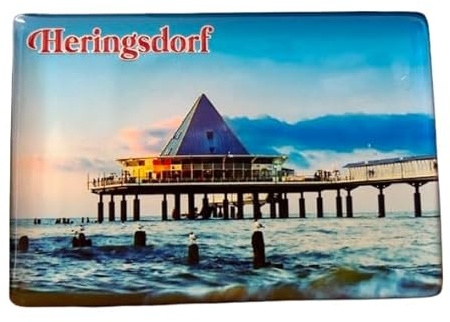 Heringsdorf-Ostseeinsel Usedom-Souvenir-Kühlschrankmagnet Fridge Magnet 061003 Reiseandenken