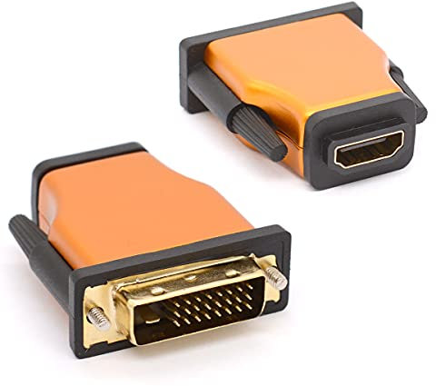 Tomost 2-Pack DVI to HDMI Adapter, Bi-Directional DVI-D Male to HDMI Female Converter, Supports 1080P 3D, for PS3 PS4 TV Box Blu-ray Projector HDTV