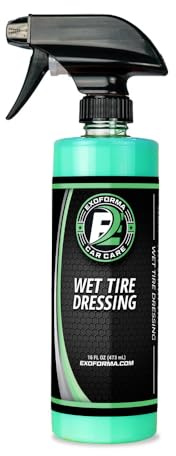 ExoForma Wet Tire Dressing Spray - Extremely High Shine Tire Dressing for That Wet Look - No Sling, Non-Greasy Silicone Formula with UV Protection - Easy to Apply, Minimal Cure Time - 16 fl oz