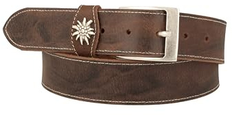 MGM Unisex Trachtengürtel mit Edelweiß Gürtel (1er Pack)