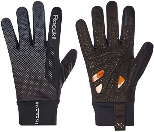 Roeckl Rimbach Winter Fahrrad Handschuhe lang grau/schwarz 2023: Größe: 8.5
