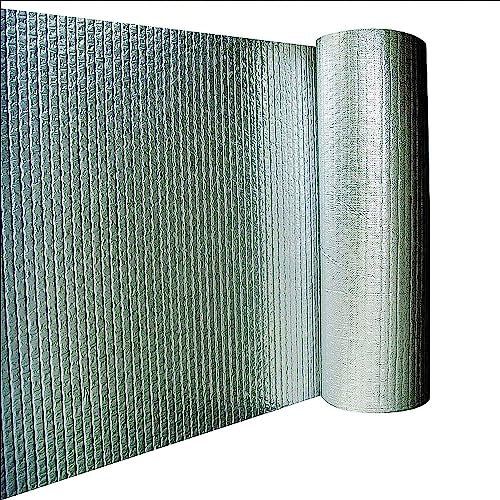 DECAKE Aluminiumfolien-Isolierung, Isolierfolie, Aluminiumfolien-Isolierrolle, Aluminium-Dampfsperre, Selbstklebende Wärmedämm-Dampfsperre, Boden-Loft-Wand-Boots-Wohnmobilschuppen (Größe: