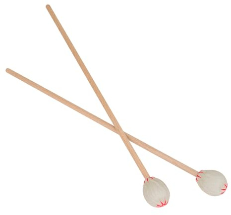 Toyvian 2 Stück Marimba Schlägel aus Ahornholz Weiß Schlaginstrumentenstöcke für Percussion Ersatz Übungshammer für Musiker