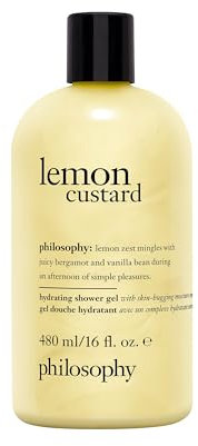 philosophy lemon custard hydrating shower gel | 480ml | bubble bath | body wash