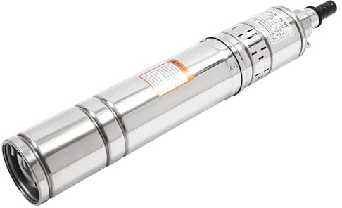 1.2m³/h Tiefbrunnenpumpe YUNRUX höchste Förderhöhe 100 m Rohrpumpe Geräuscharm Brunnenpumpe Wasserpumpe Schraubenpumpe Unterwasser-Tiefbrunnenpumpe automatische Tauchpumpe Edelstahl