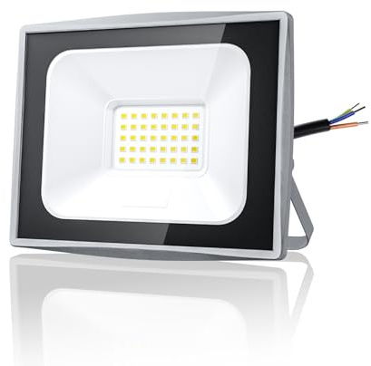 HOOLED Projecteur Led extérieur, 50 W 4500 lm 120 degrés Blanche Naturelle 4000 K Lampe exterieur étanche IP65, Spot Led extérieur adapté pour le jardin la terrasse et autres espaces extérieurs