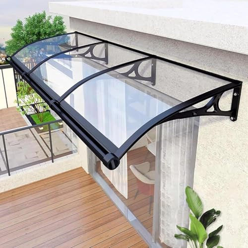 Door Canopy, Front Door Canopy, Porch Canopy, Modern Polycarbonate Cover+Aluminum Alloy Bracket, Sun/Rain/Snow Protection, Door Canopy Outdoor for Window/Porch/Roof/Patio/Garden,B-120x200cm/47x79in