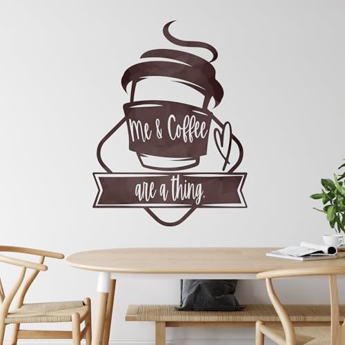 GRAZDesign Küche Wandtattoo Kaffee mit Spruch Wandaufkleber Coffe Motiv für Esszimmer, Bar, Café