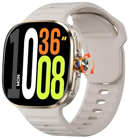 JINSHANGZI New M99 5G Cellular Version Smartwatch 2.4inch Amoled Larger Screen Android Smart Watch With Rotary Camera Sim Card Slot WIFI (Silver,4GB 64GB)