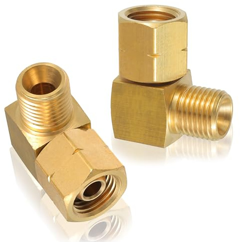 CDDCWZ 2 pezzi raccordo angolare gas, angolo gas 90 gradi, attacco rapido tubo gas sinistro da 1/4'' per roulotte, campeggio, camper, cucina a gas, GPL