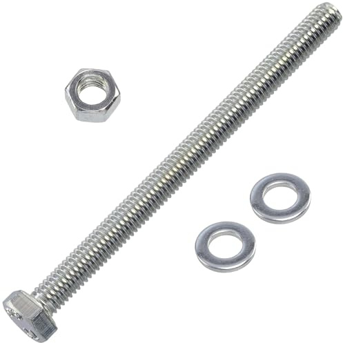 AERZETIX - Juego de 25 tornillos M5x50 mm con cabeza hexagonal + 50 arandelas M5x10 mm + 25 tuercas hexagonales M5 para bricolaje y fijación ligera | en acero